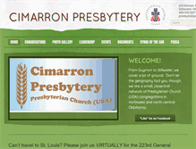 Tablet Screenshot of cimarronpresbytery.org